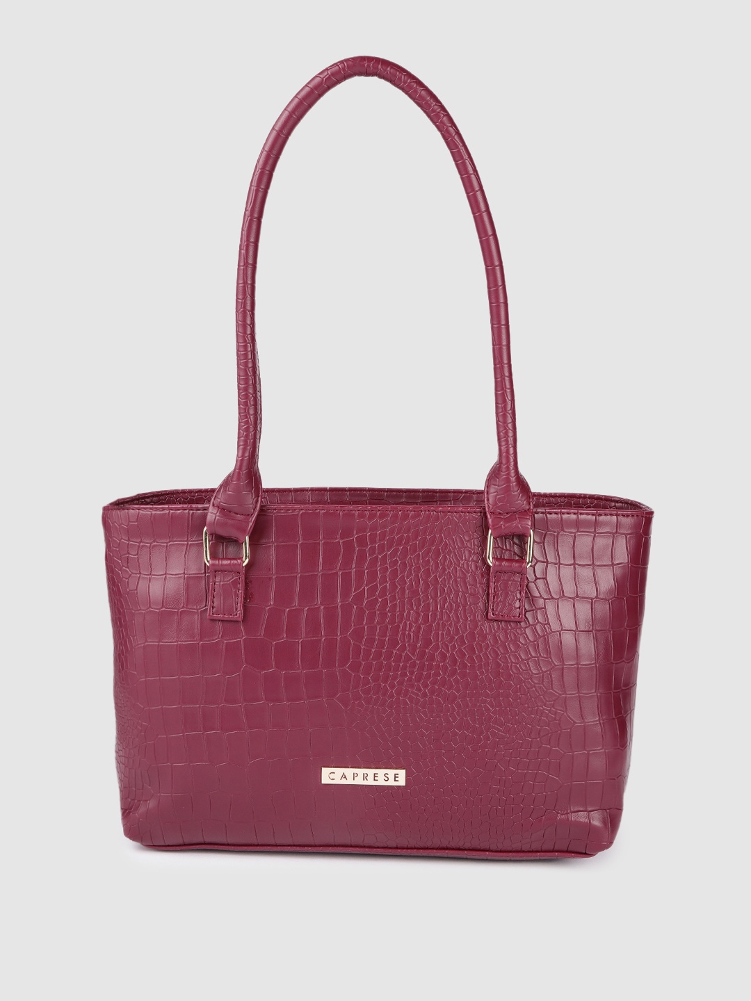 

Caprese Burgundy Textured Leather Shoulder Bag