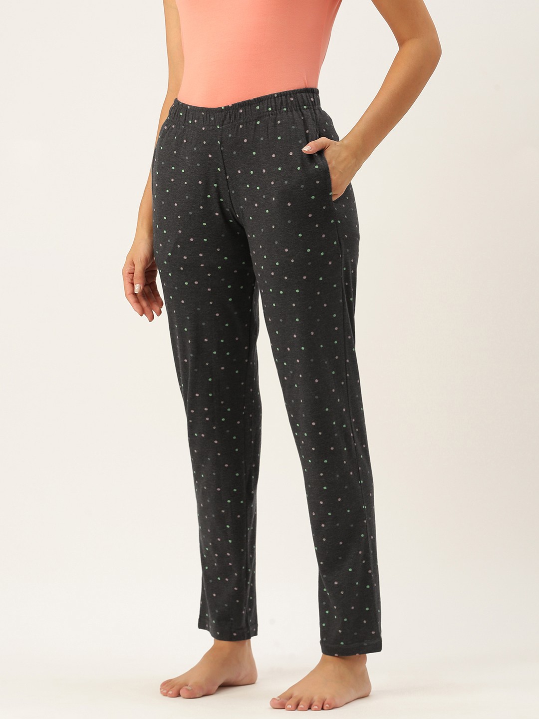 

Clt.s Women Charcoal Printed Cotton Lounge Pants
