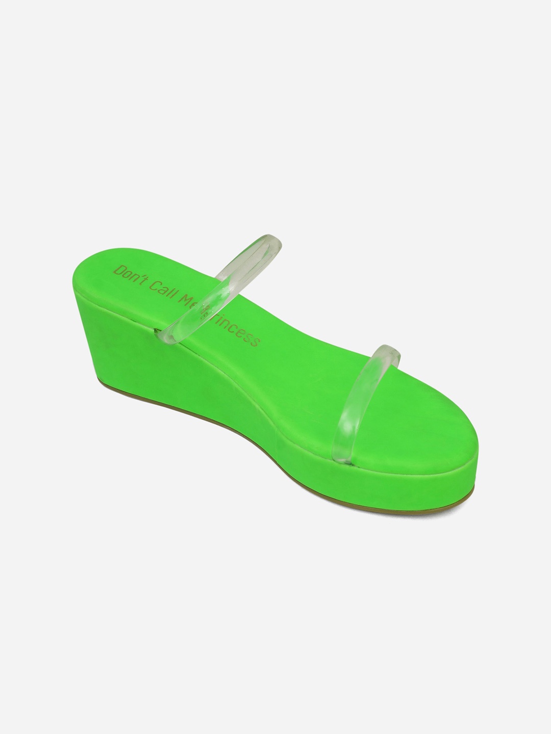 

Don't Call Me Princess Green Wedge Mules