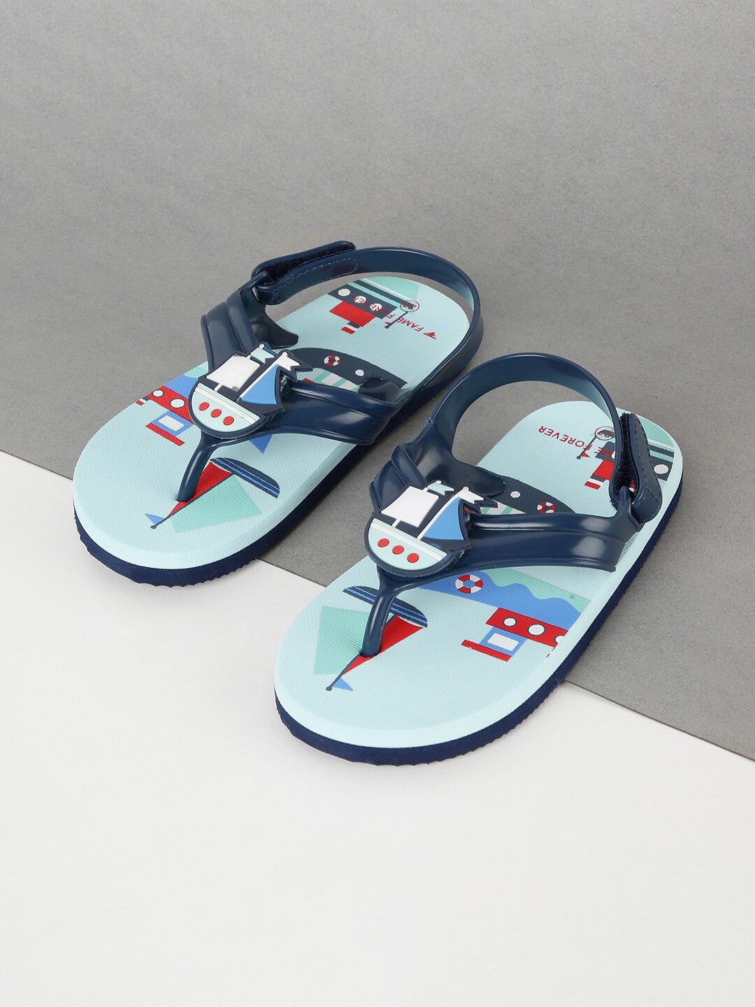 

Fame Forever by Lifestyle Boys Blue Printed Thong Flip-Flops