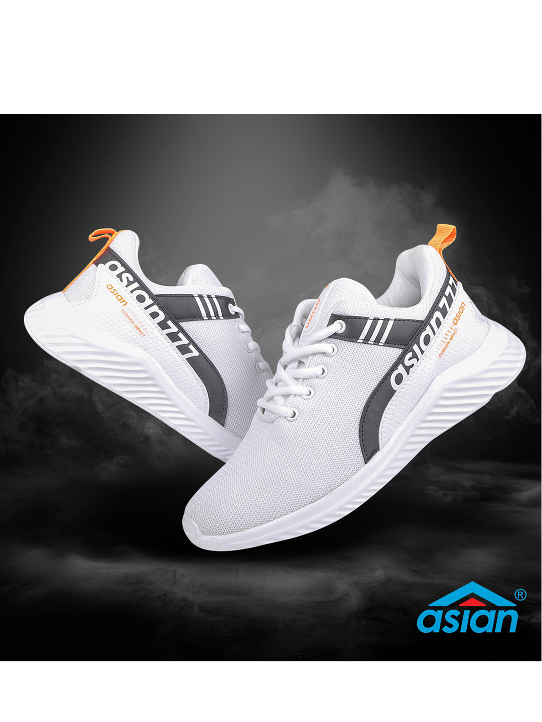 

ASIAN Men White Mesh Running Shoes