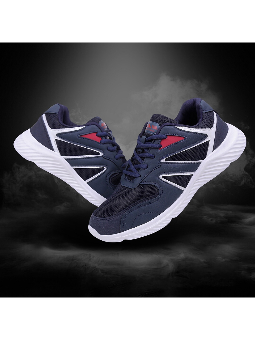 

ASIAN Men Navy Blue Mesh Running Lace Up Shoes