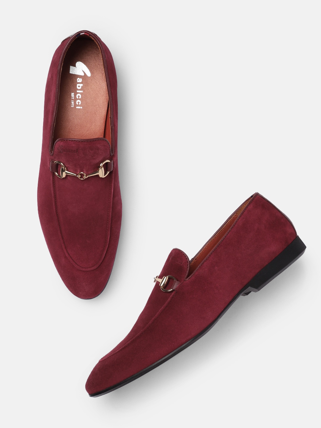 

GABICCI Men Slip On Leather Formal Shoes, Burgundy