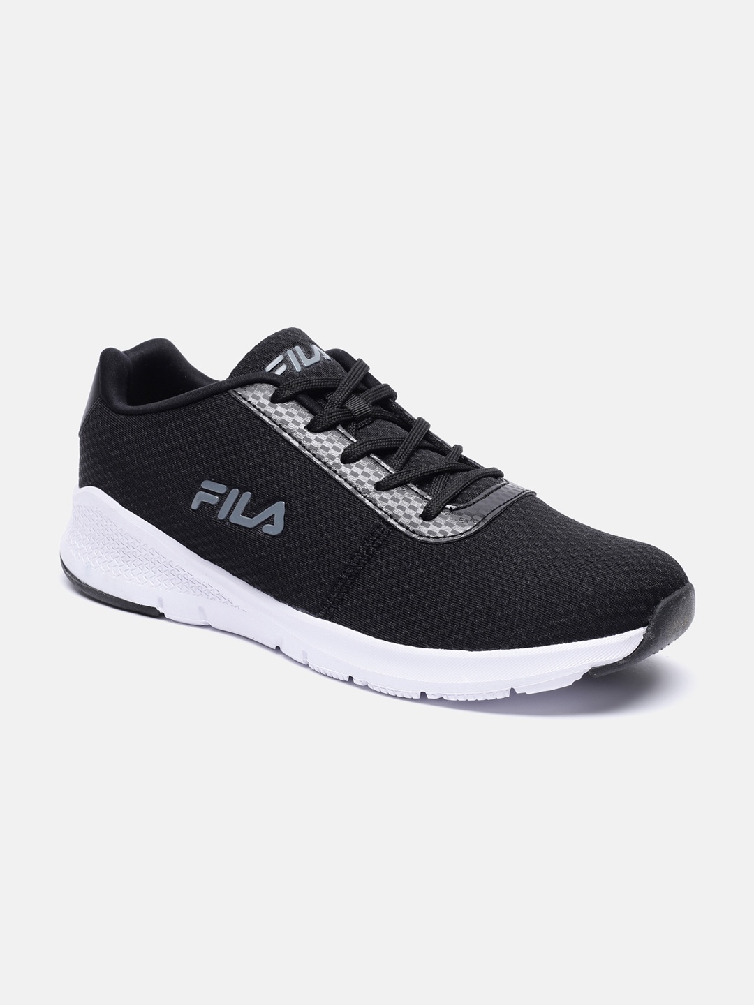 

FILA Men Black Solid PU Lace Up Sneakers