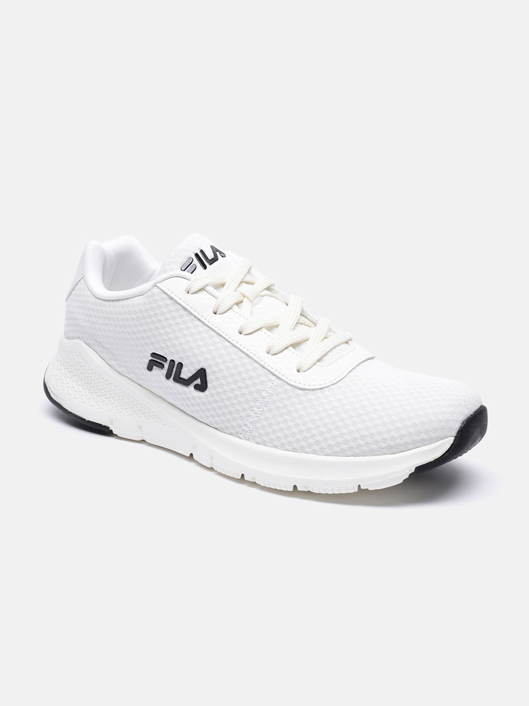 

FILA Men White Woven Design PU Sneakers