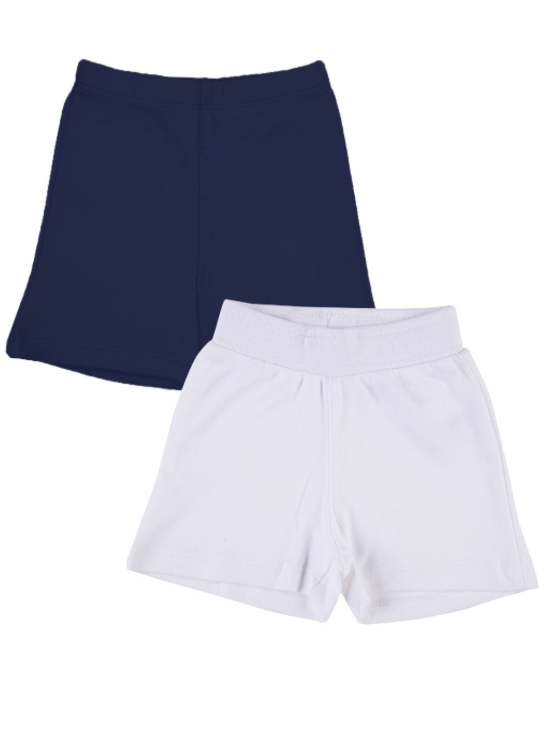 

My Milestones Boys Pack Of 2 Solid Pure Cotton Low-Rise Shorts, White