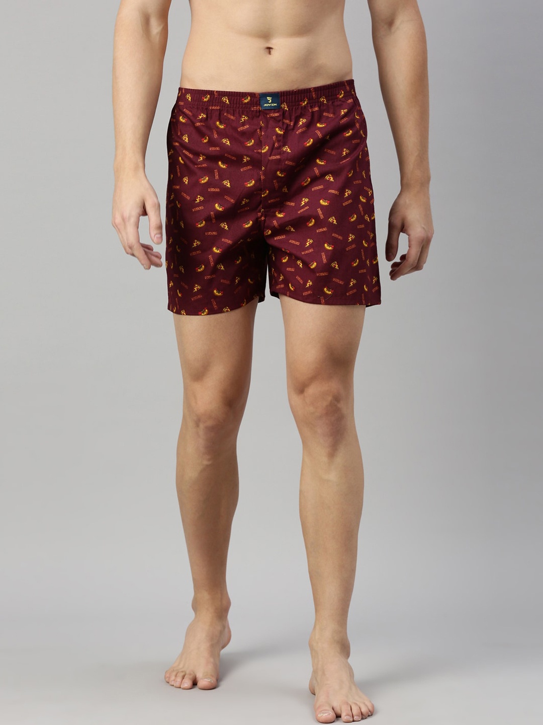 

Joven Men Maroon Printed Boxers 22JB1P-PI