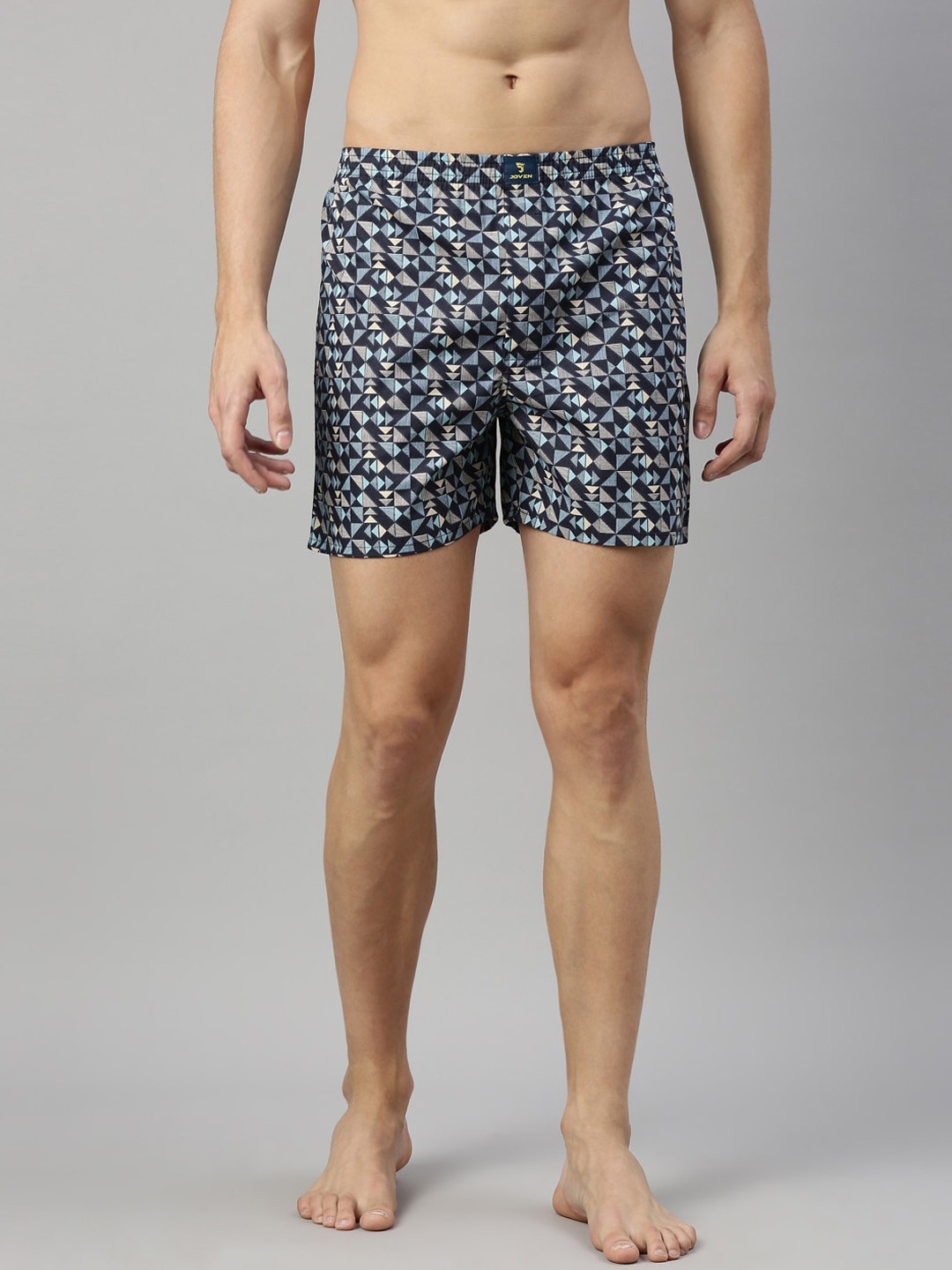 

Joven Men Navy Blue Printed Pure Cotton Boxers