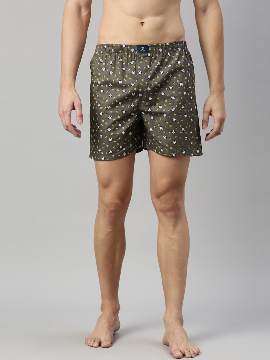 

Joven Men Grey Printed Pure Cotton Boxers 22JB1P-BN