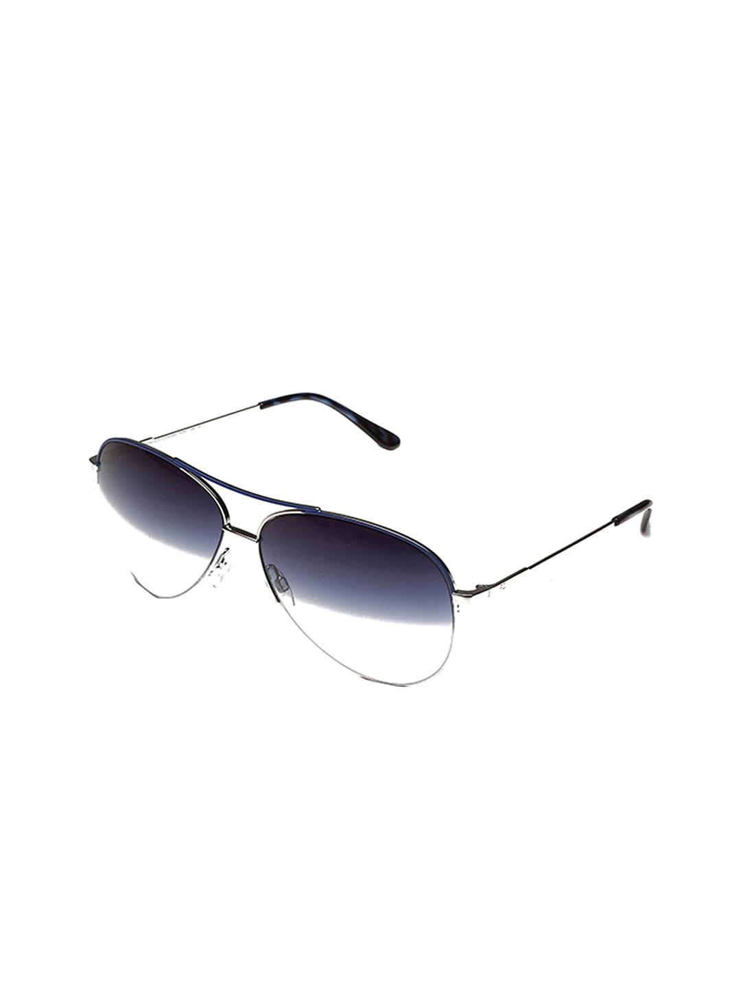 

French Connection Men Blue Lens & Gunmetal-Toned Aviator Sunglasses with UV Protected Lens