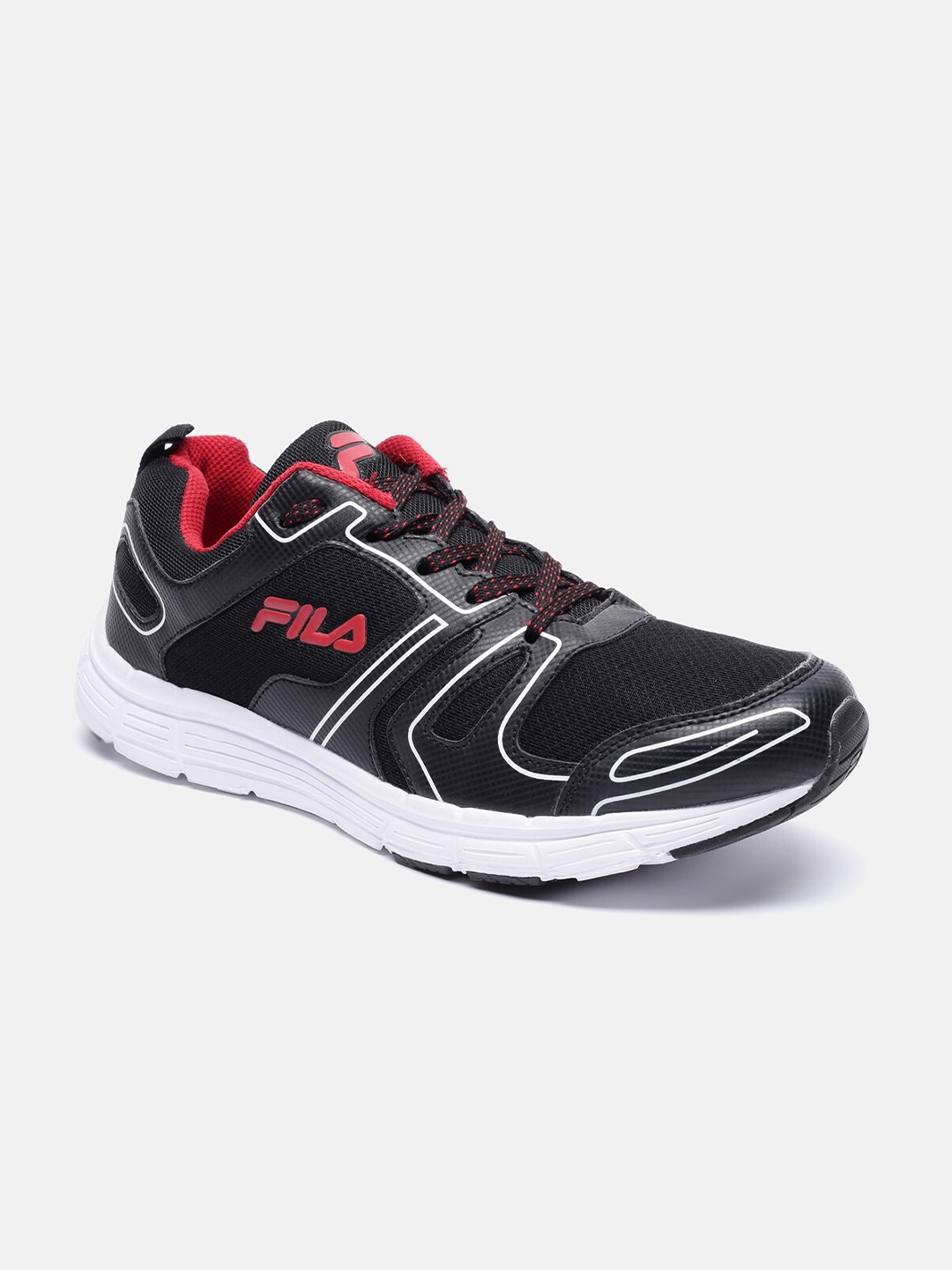 

FILA Men Black & Red Running Shoes