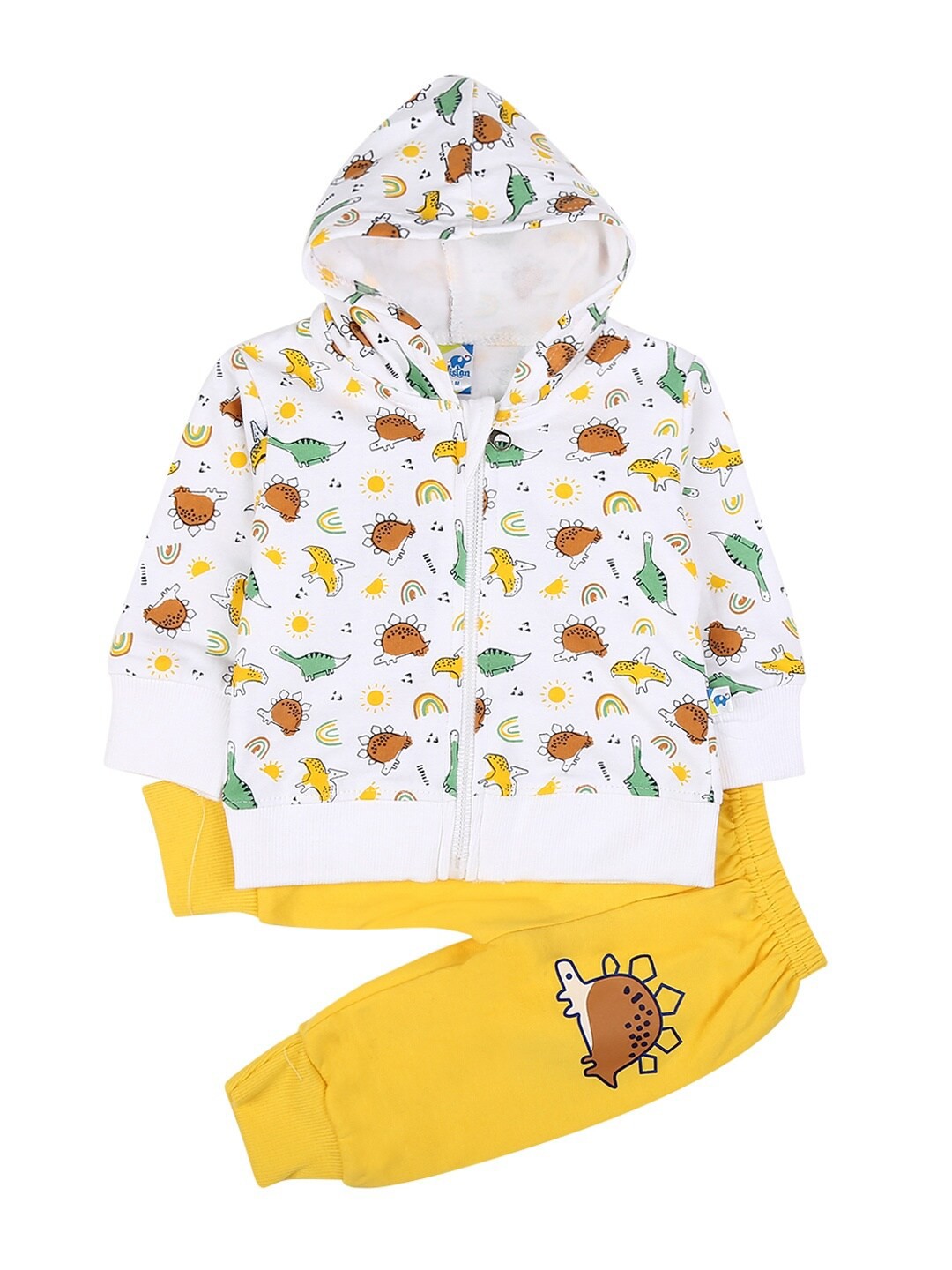 

V-Mart Kids Yellow & White Printed T-shirt with Trousers