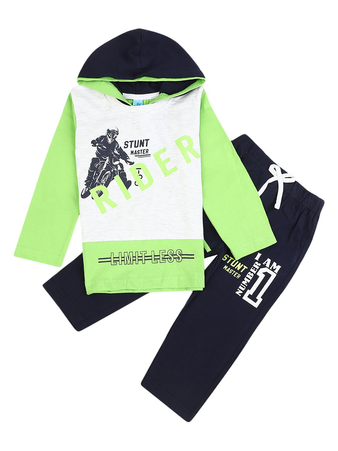 

V-Mart Unisex Kids Printed Pure Cotton Clothing Set, Yellow