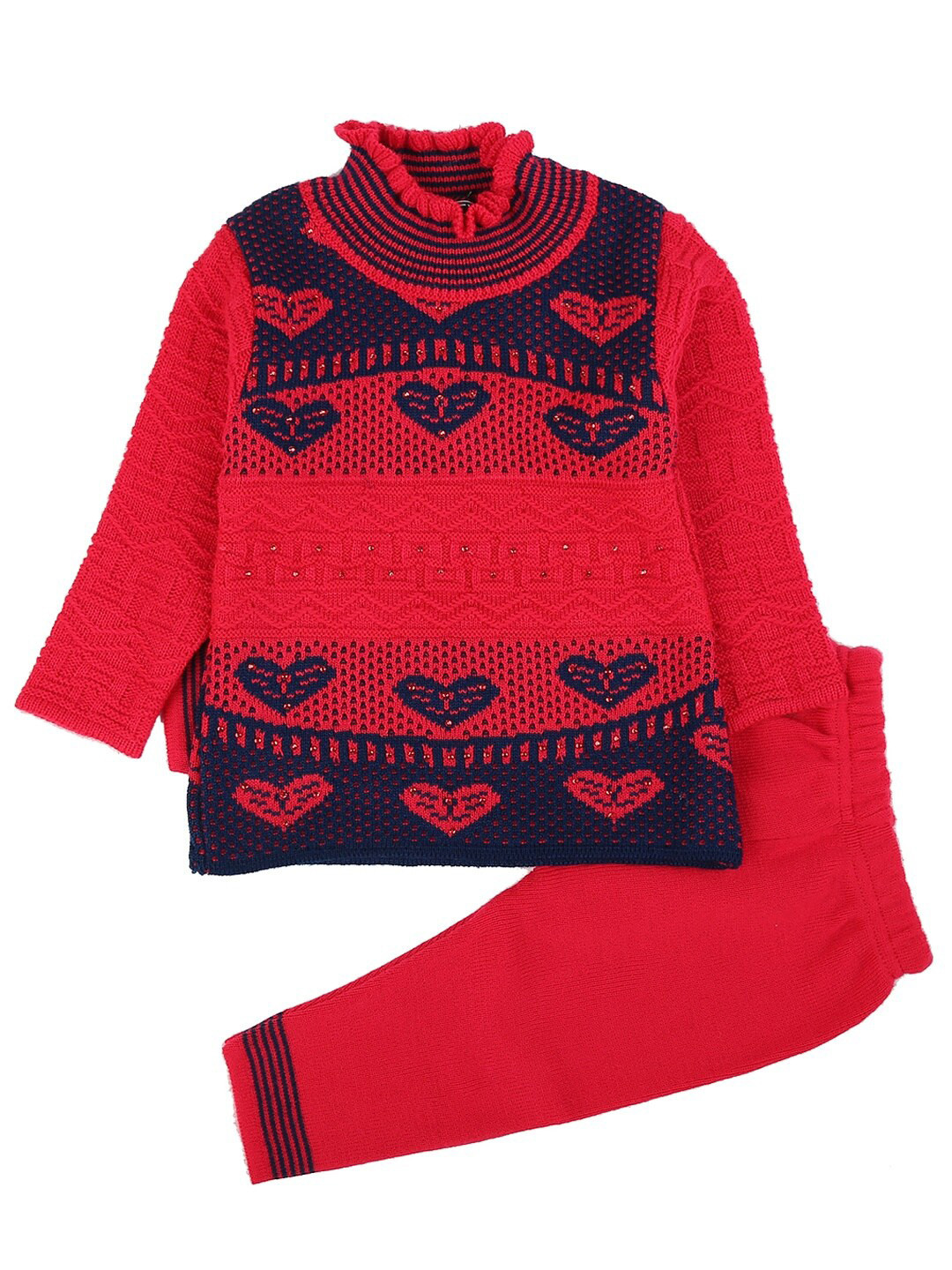 

V-Mart Kids Fuchsia & Black T-shirt with Trousers