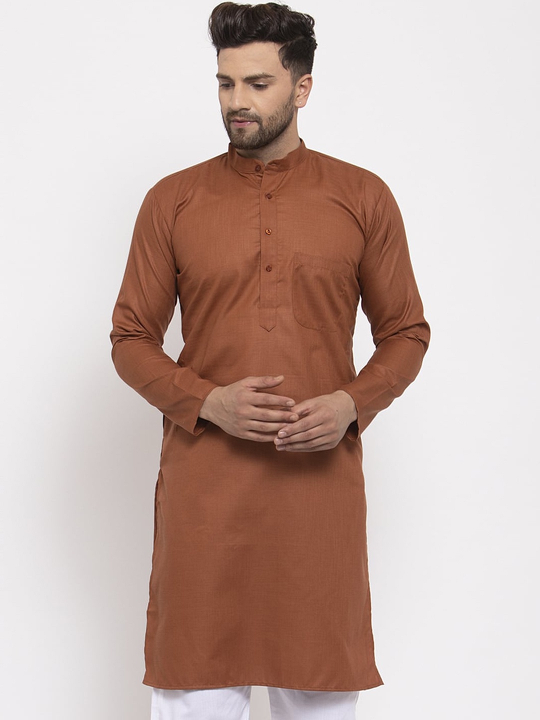 

Jompers Men Brown Kurta