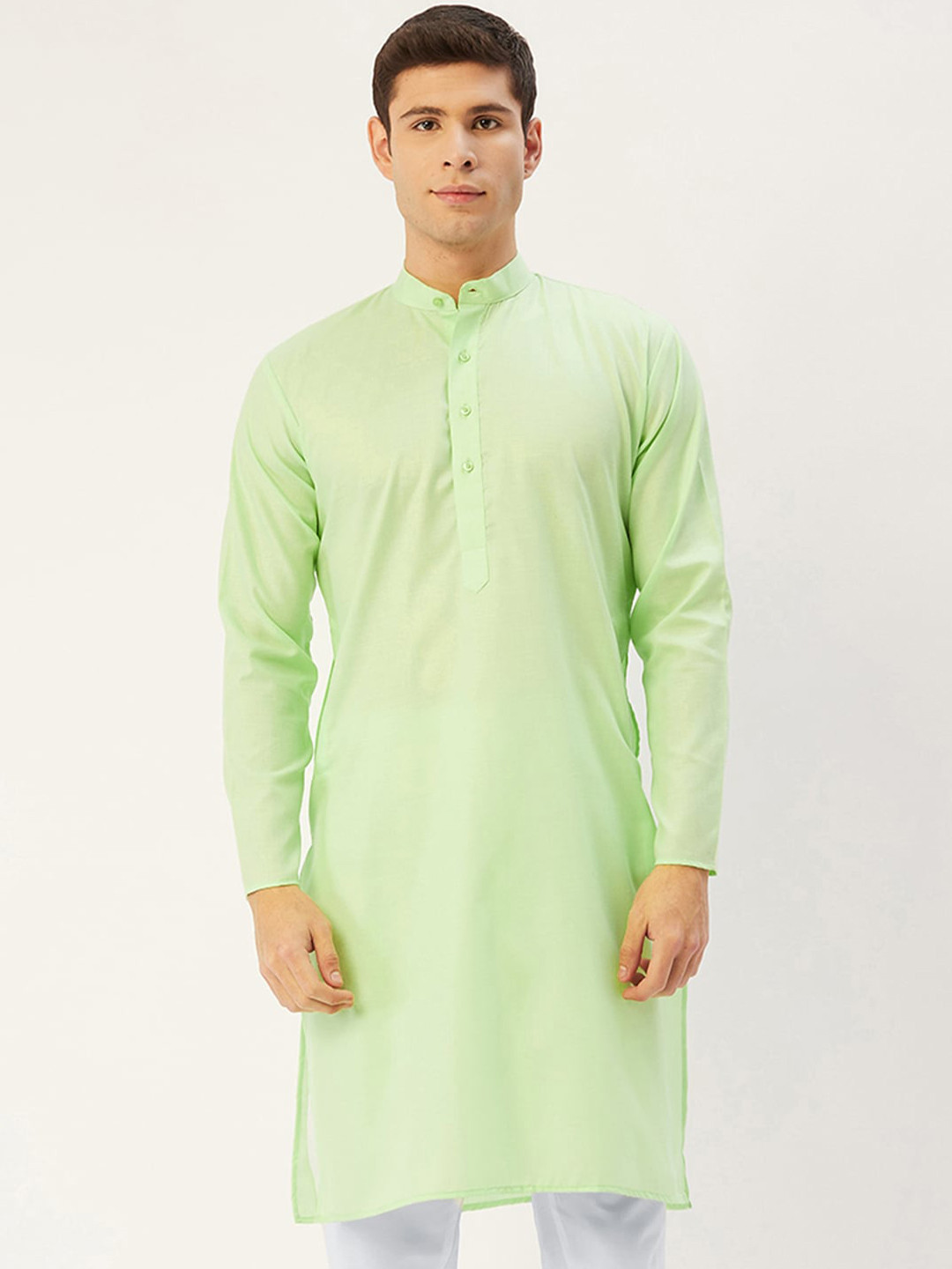 

Jompers Men Lime Green Kurta