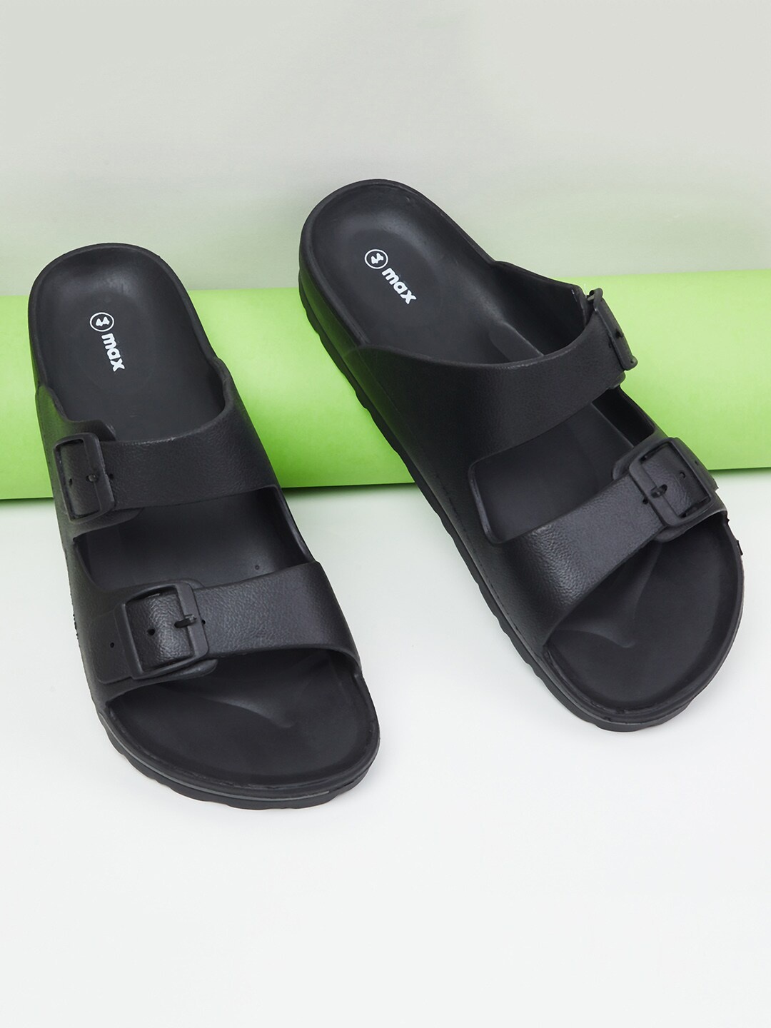 

max Men Black PU Comfort Sandals