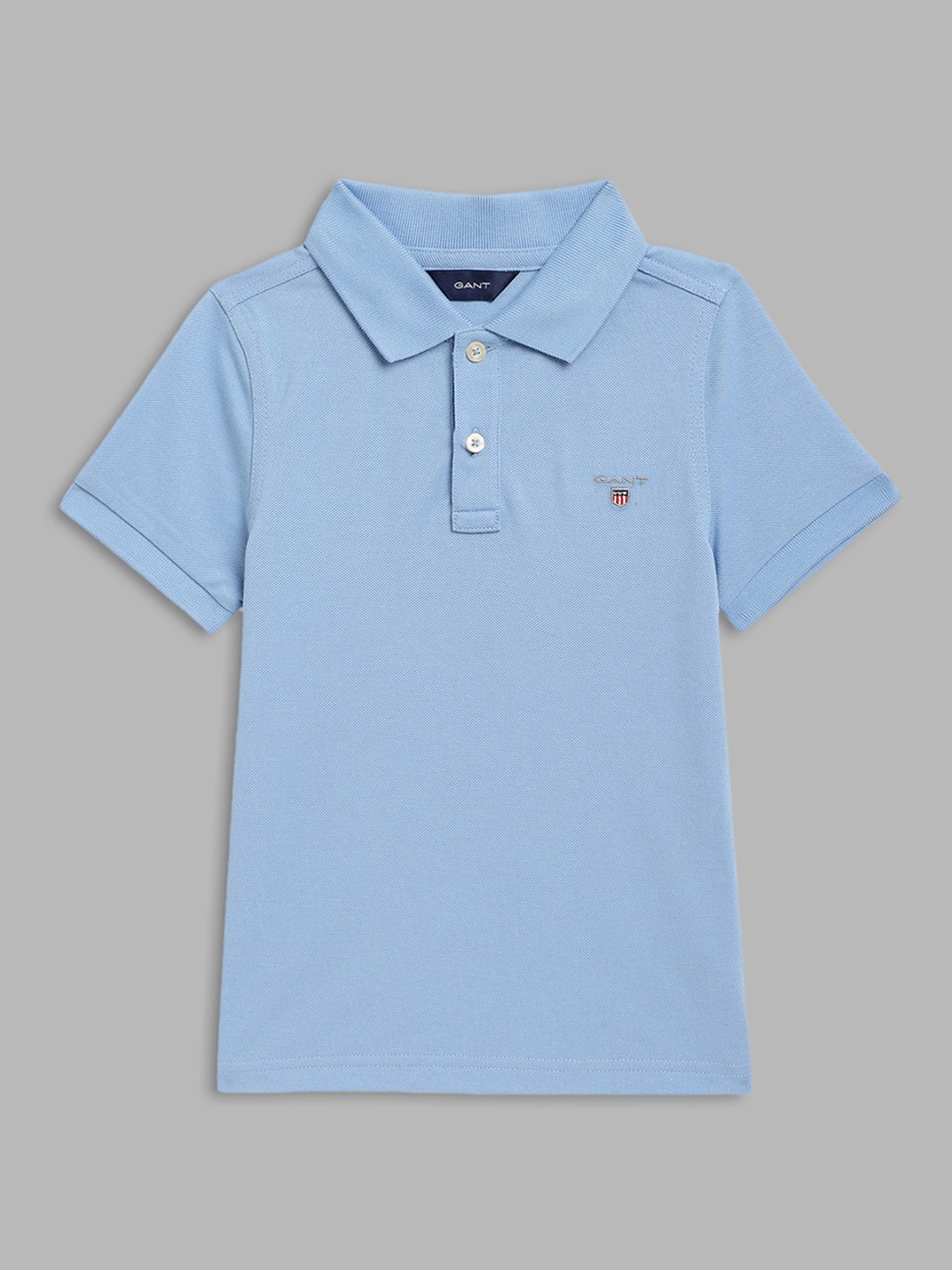 

GANT Boys Blue Polo Collar Cotton T-shirt