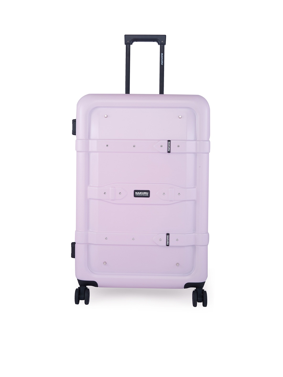 

NAKURU Textured Hard Shell Large-Sized Trolley Bag, Pink