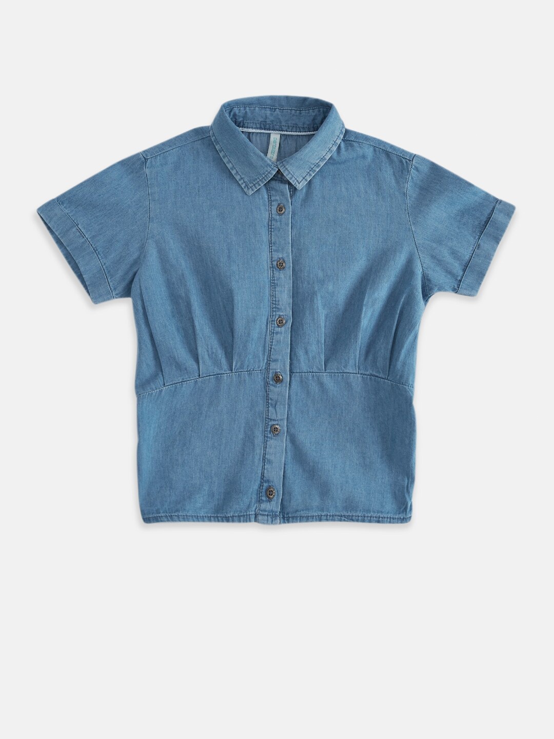 

Pantaloons Junior Blue Denim Blouson Top