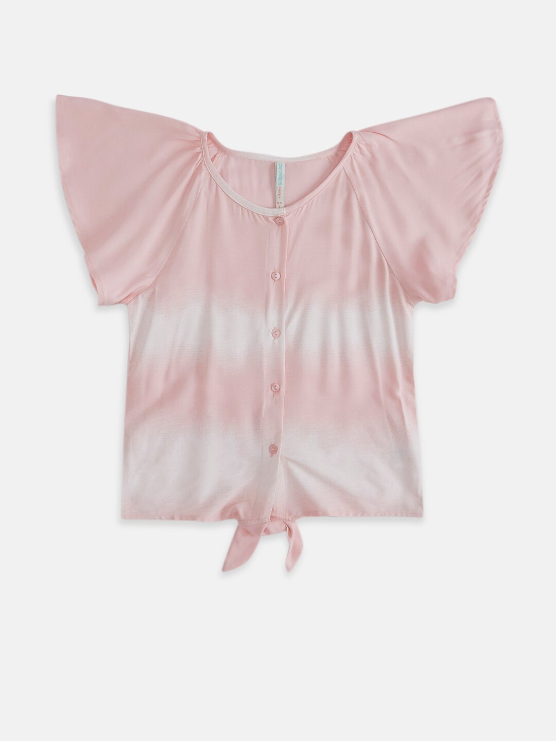 

Pantaloons Junior Pink Tie and Dye Blouson Top