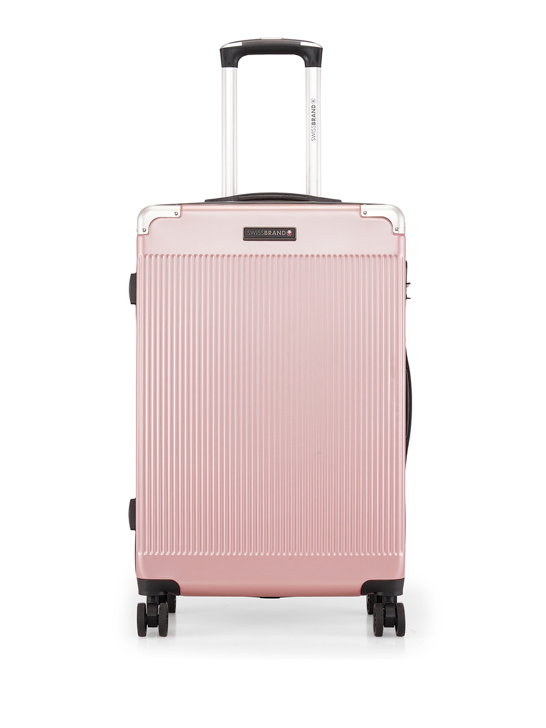 SWISSBRAND Geneve Rose Hard Case 29 inch Large Trolley Bag, Rose gold