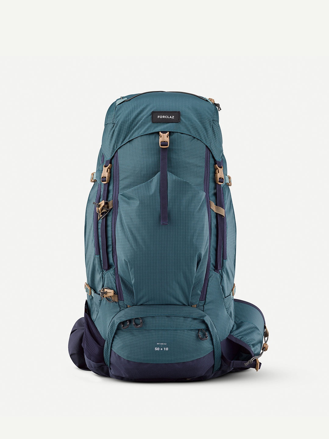 

FORCLAZ By Decathlon Unisex Mt500 50L + 10L Expandable Ripstop Fabric Trekking Rucksack, Blue