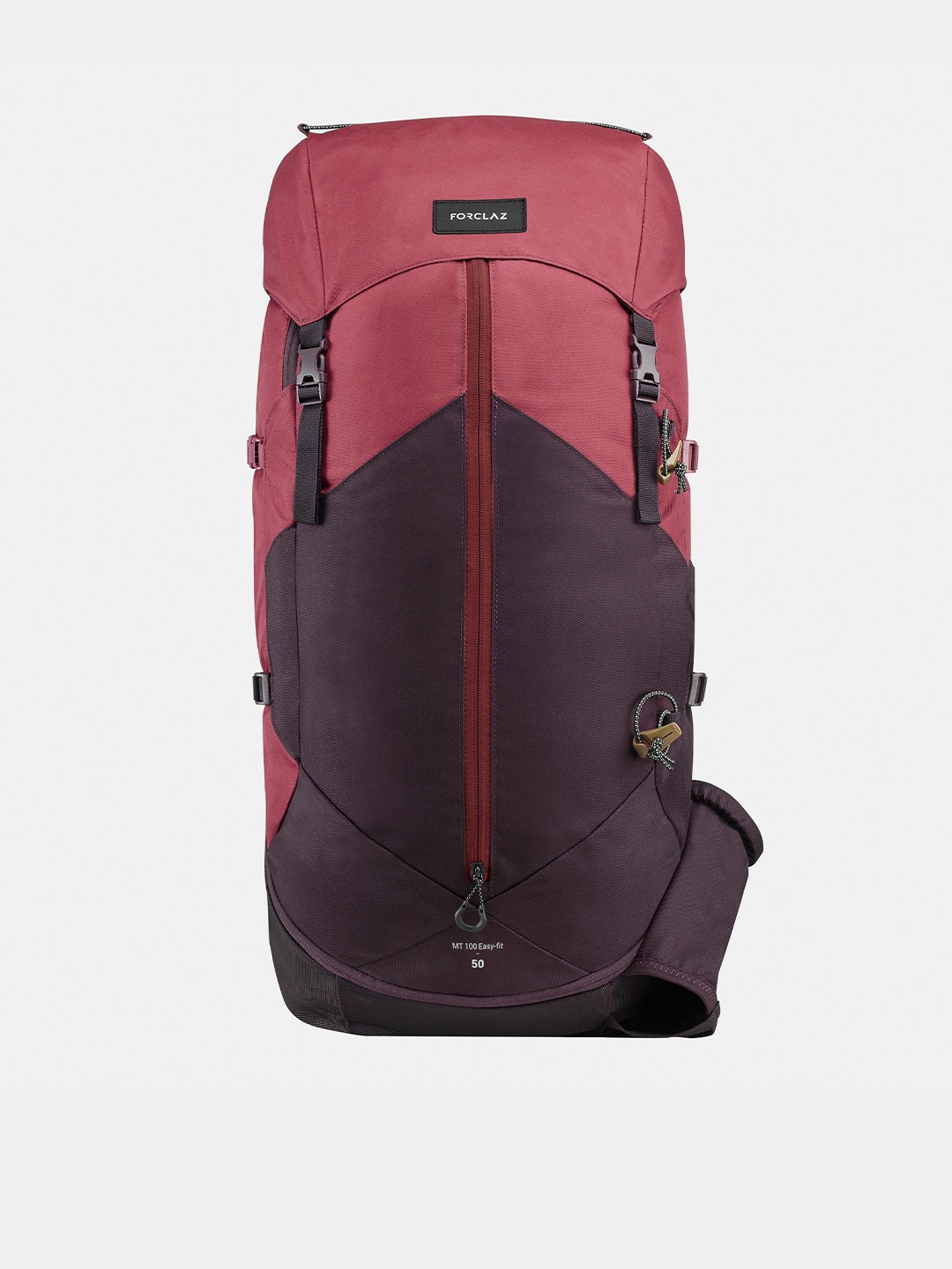 

FORCLAZ By Decathlon Women Red & Purple Mt100 50L Trekking Bag