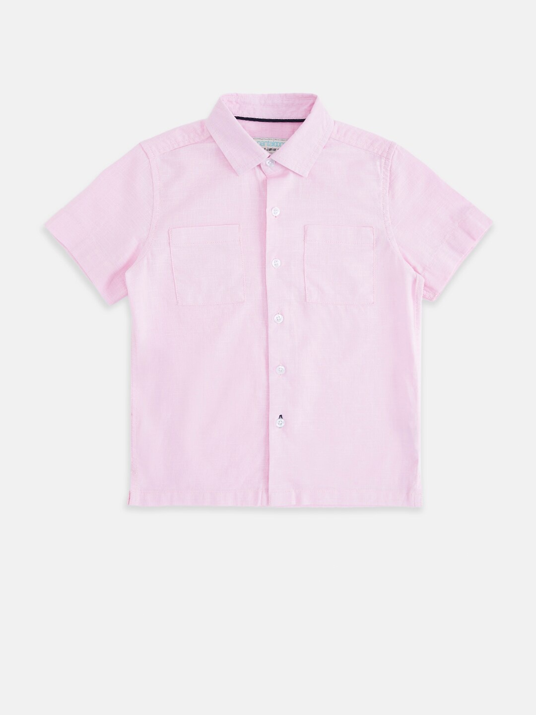 

Pantaloons Junior Boys Pink Checked Cotton Casual Shirt