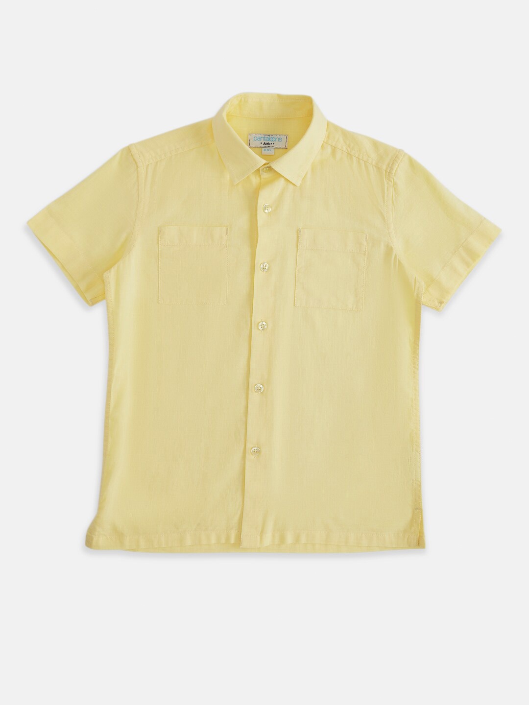 

Pantaloons Junior Boys Yellow Cotton Casual Shirt