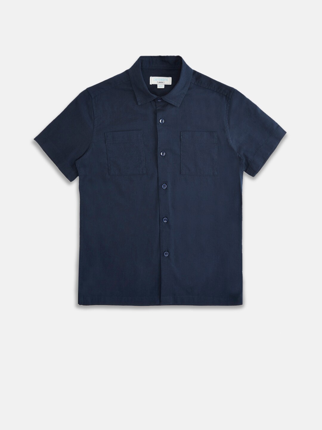 

Pantaloons Junior Boys Navy Blue Cotton Casual Shirt