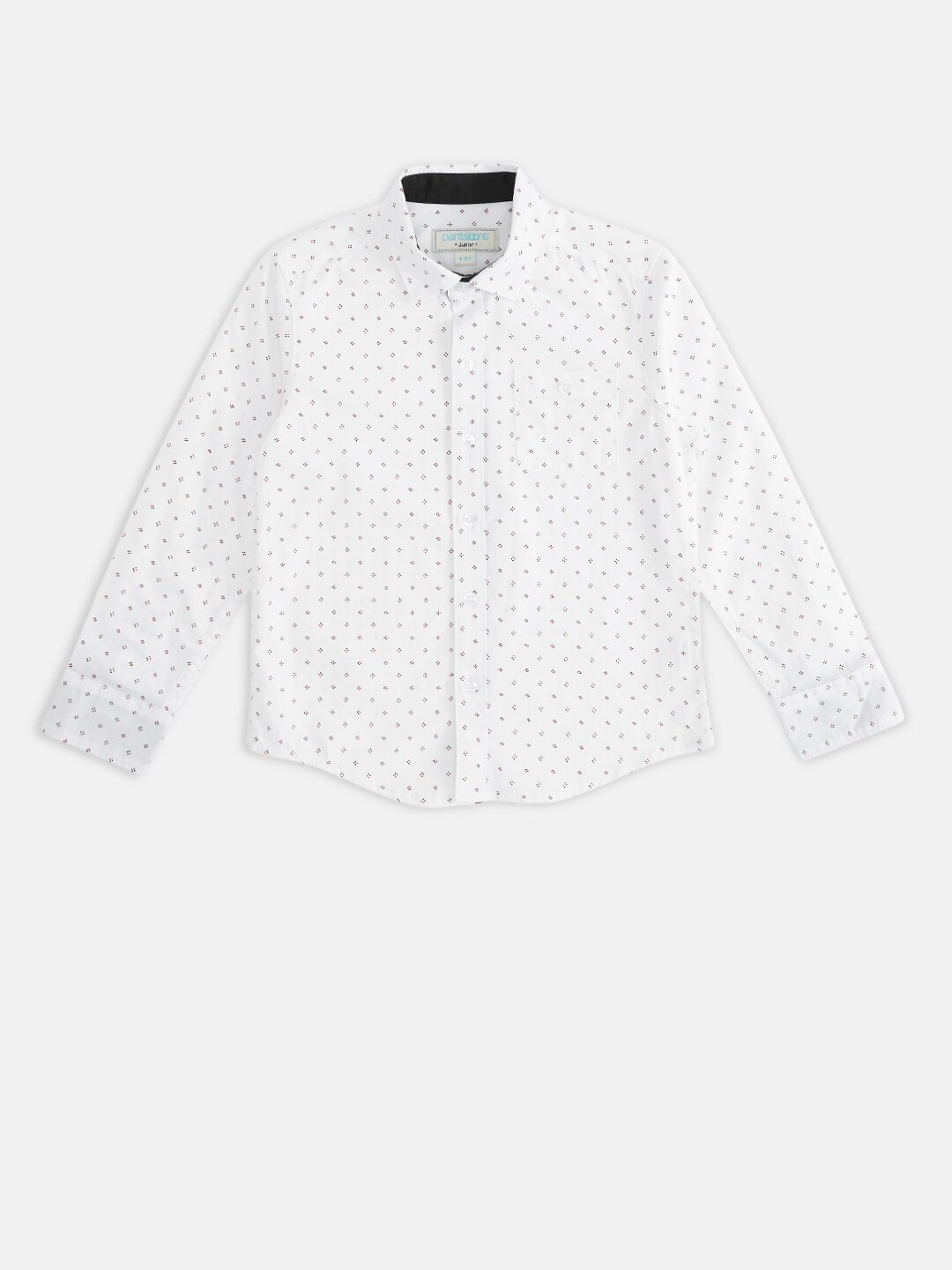 

Pantaloons Junior Boys White Printed Party Shirt