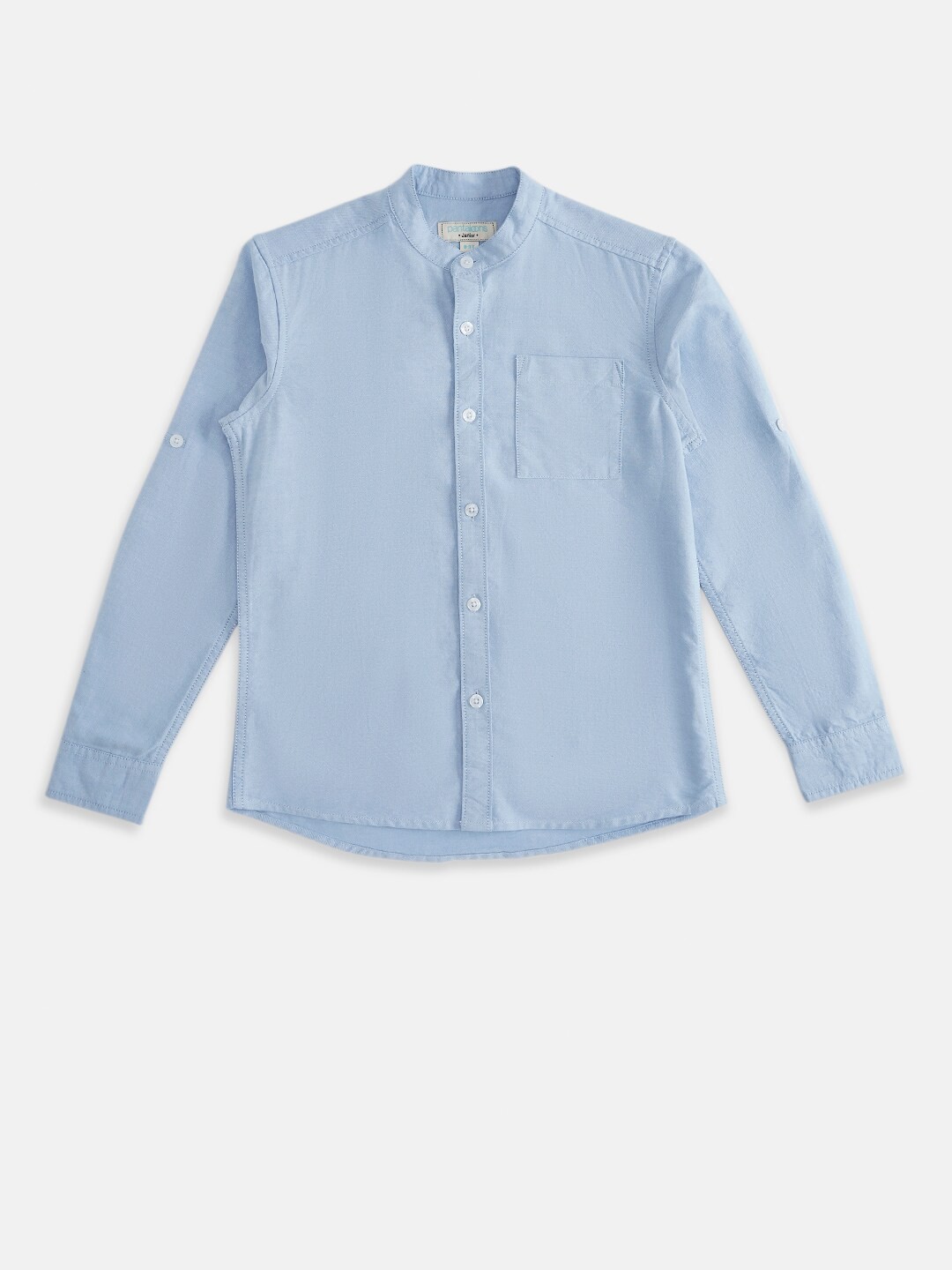 

Pantaloons Junior Boys Blue Cotton Casual Shirt