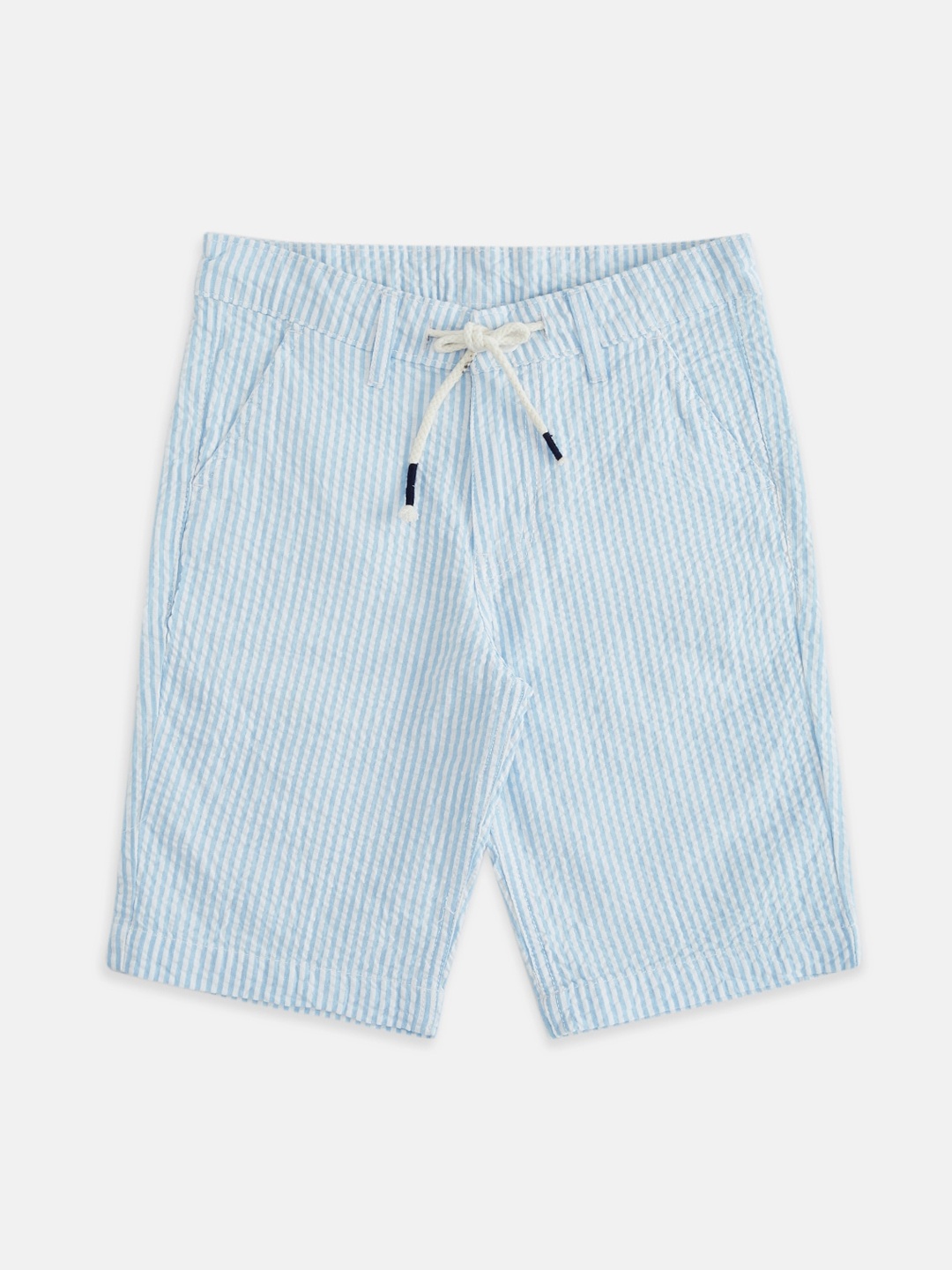 

Pantaloons Junior Boys Blue Striped Shorts