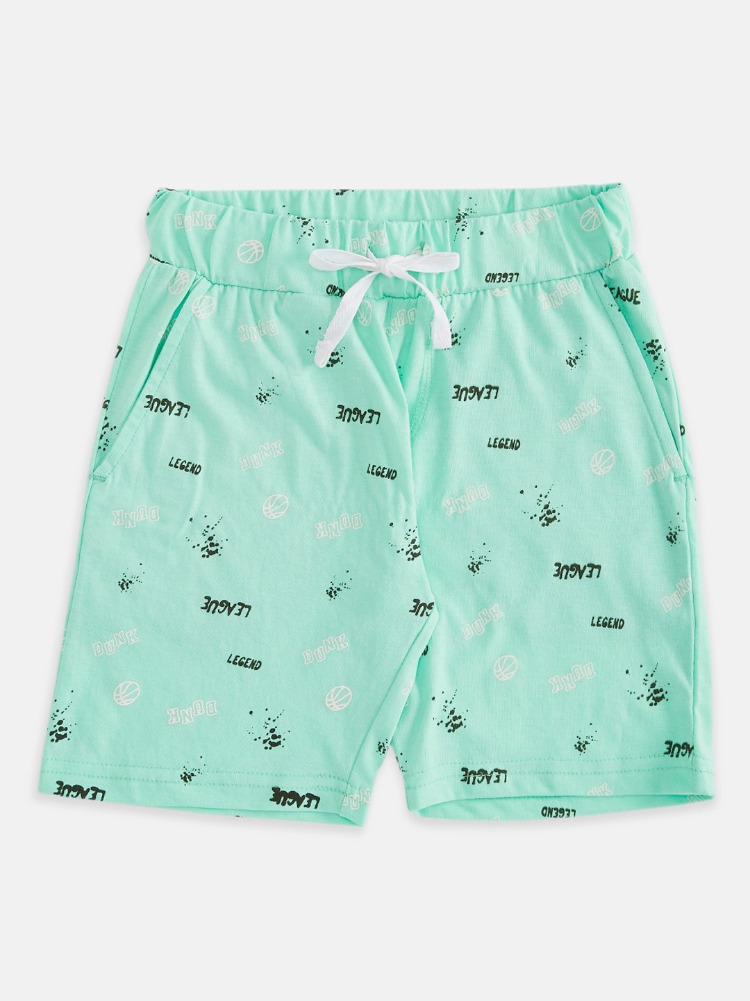 

Pantaloons Junior Boys Green Printed Shorts