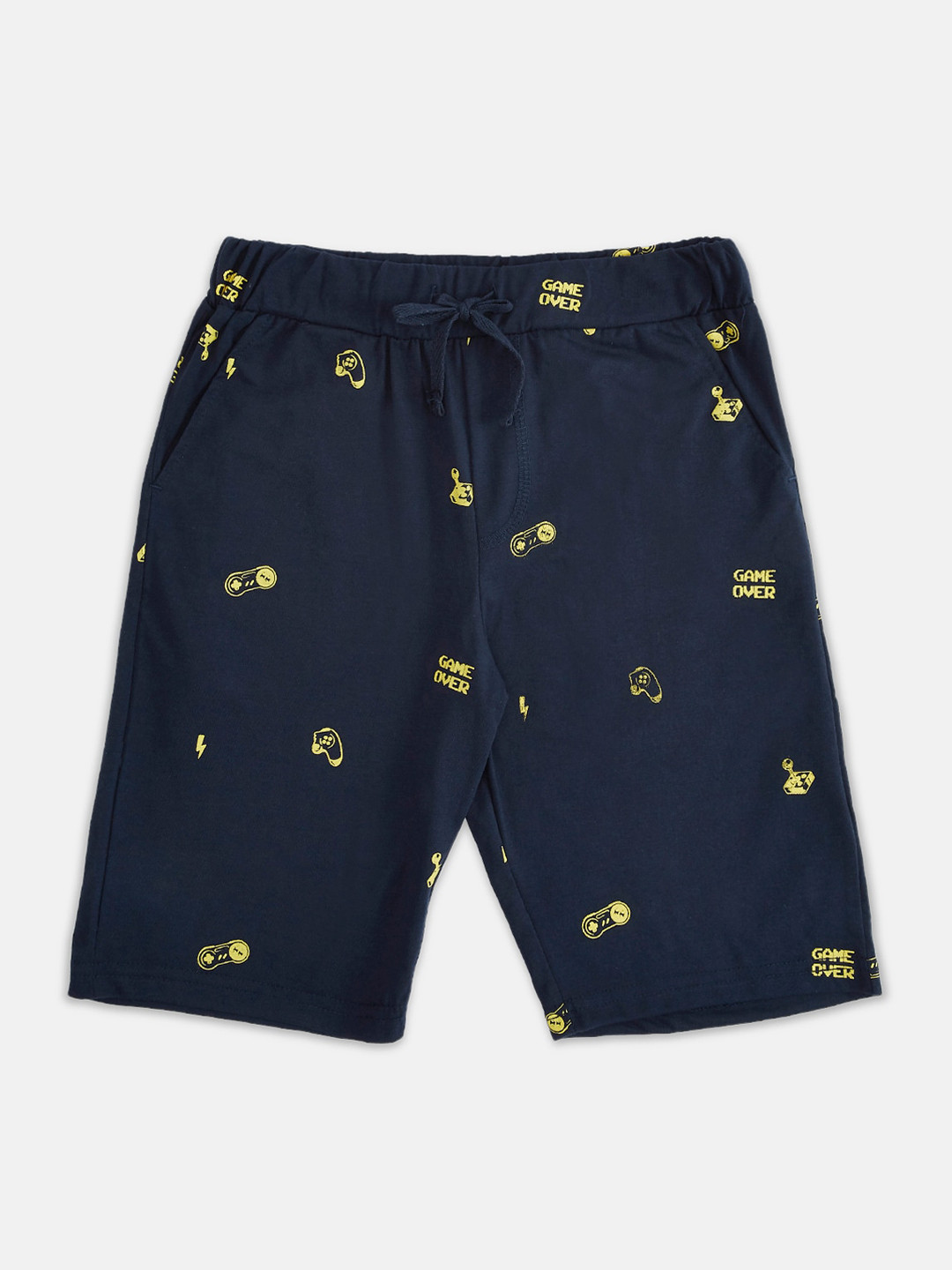 

Pantaloons Junior Boys Navy Blue Printed Cotton Shorts