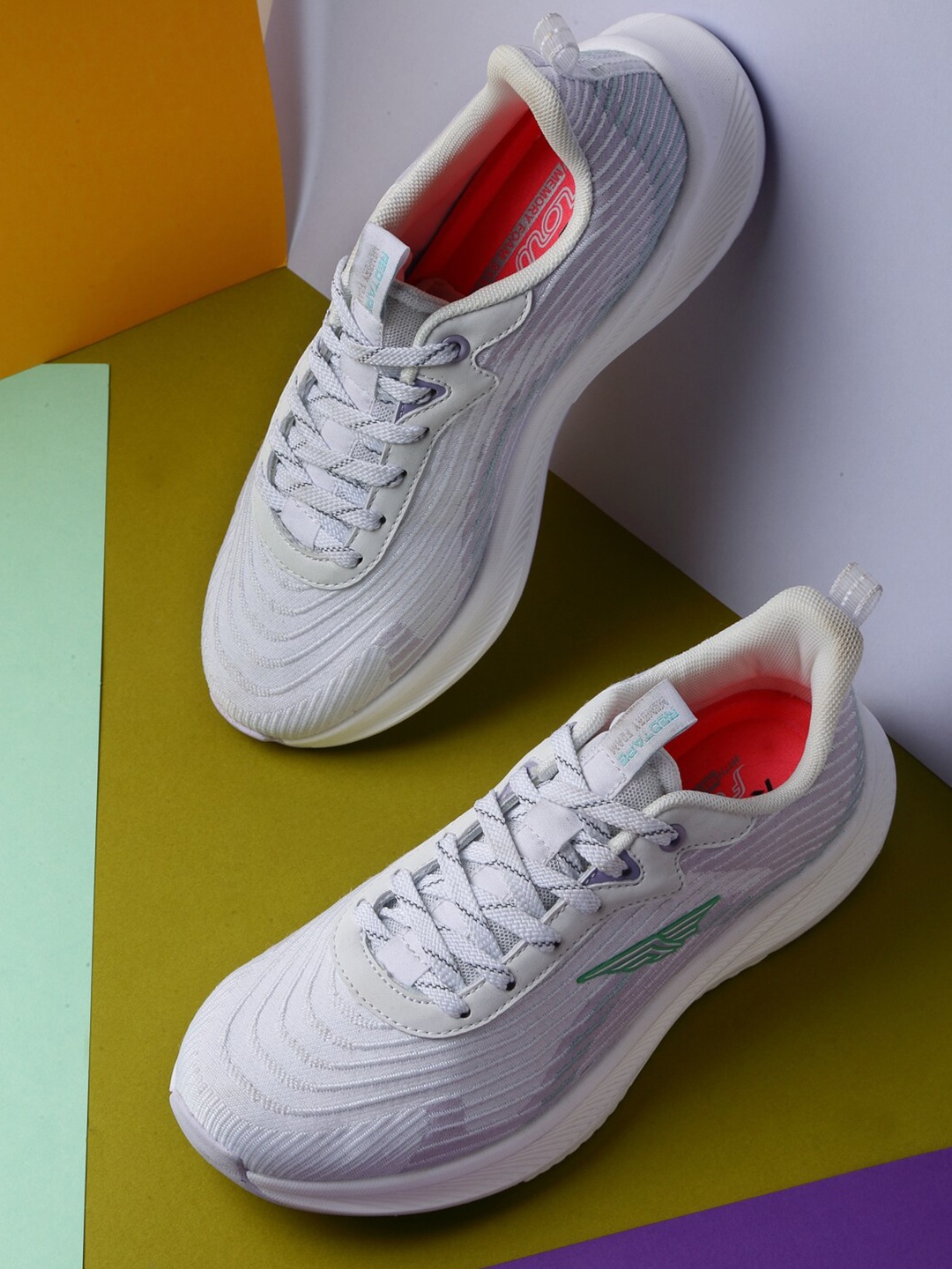 

Red Tape Women White Mesh Walking Shoes