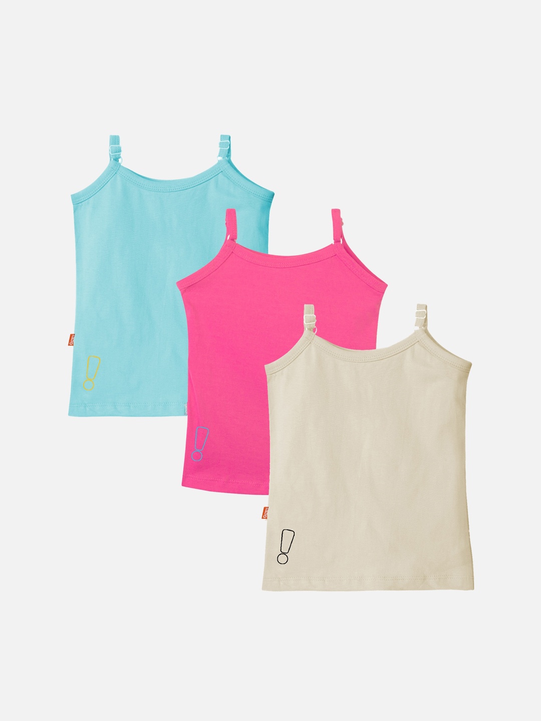 

You Got Plan B Girls Pack of 3 Solid Camisoles, Blue