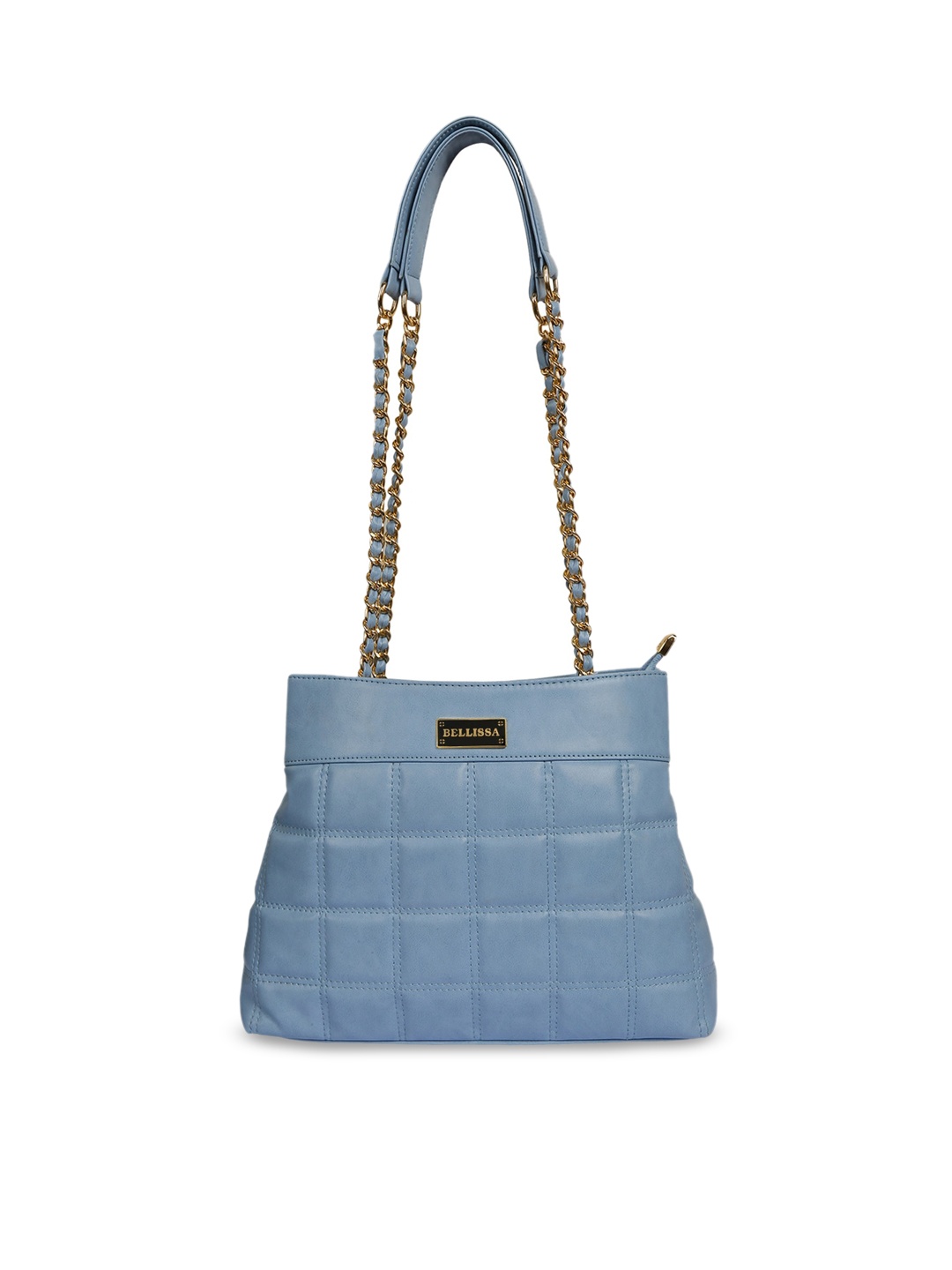 

Bellissa Blue PU Structured Shoulder Bag with Quilted