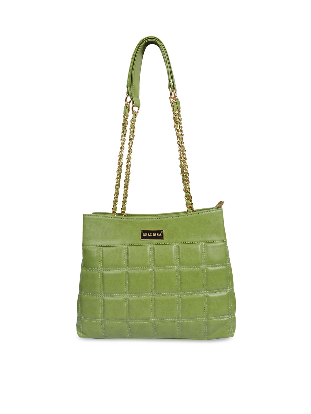 

Bellissa Green PU Structured Shoulder Bag with Quilted