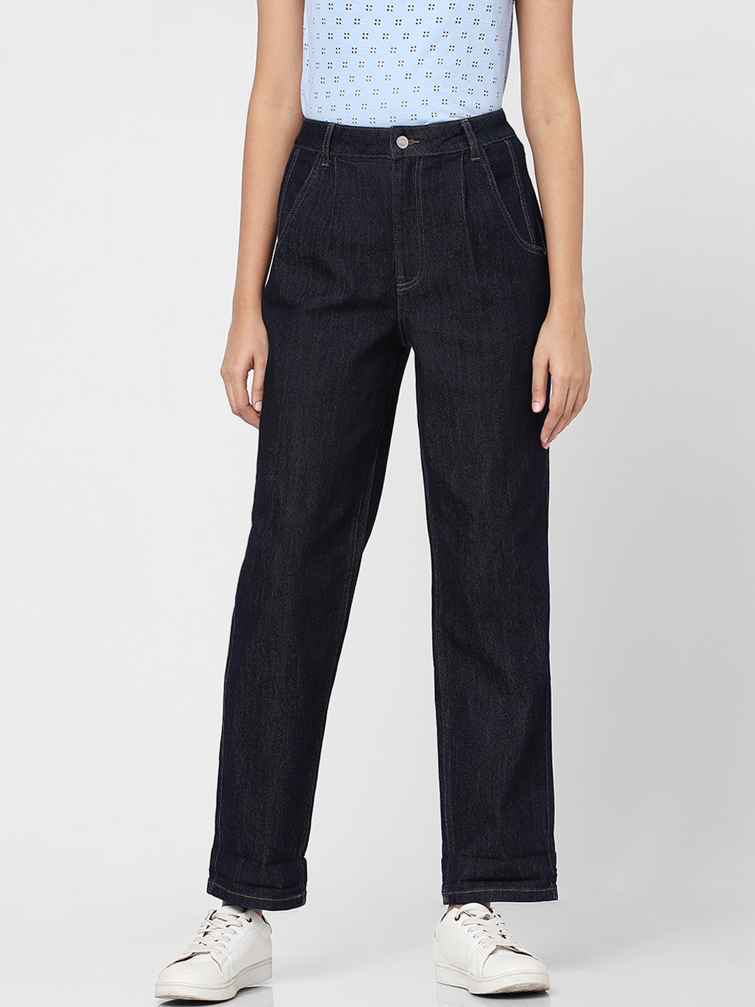

Vero Moda Women Blue Straight Fit High-Rise Jeans