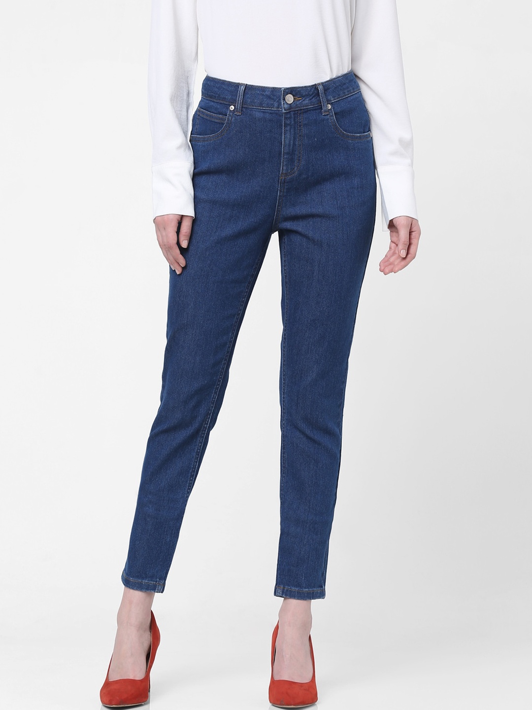 

Vero Moda Women Blue Skinny Fit Mid-Rise Stretchable Jeans