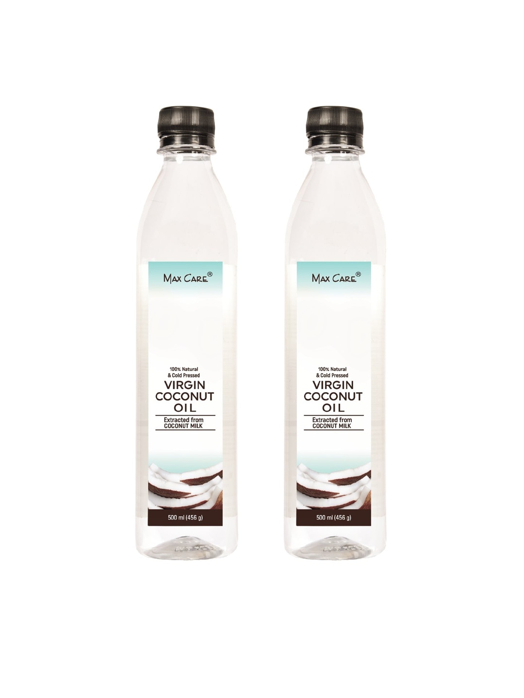 

Max Care Set of 2 Cold Pressed Virgin Coconut Oil - 500 ml each, White