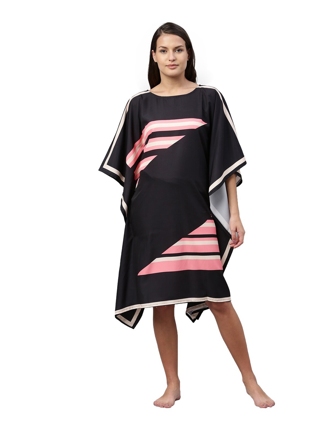 

Bailey sells Black Printed Round Neck Kaftan Nightdress