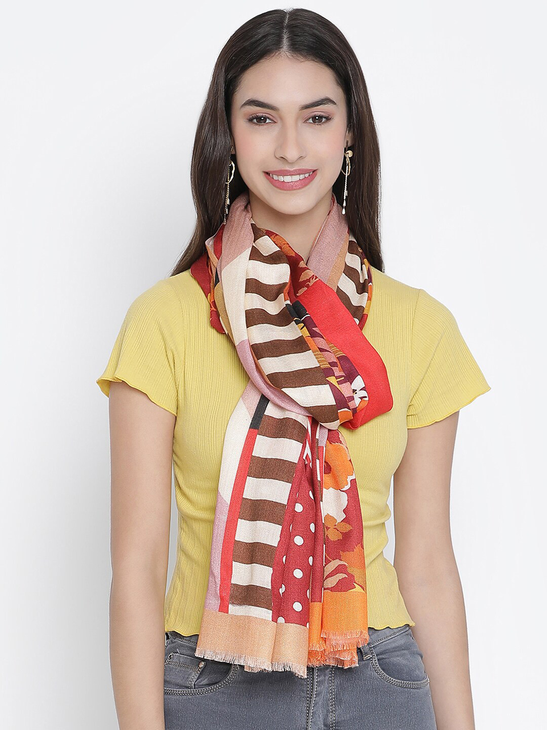 

SHINGORA Women Multicoloured Printed Stole, Multi