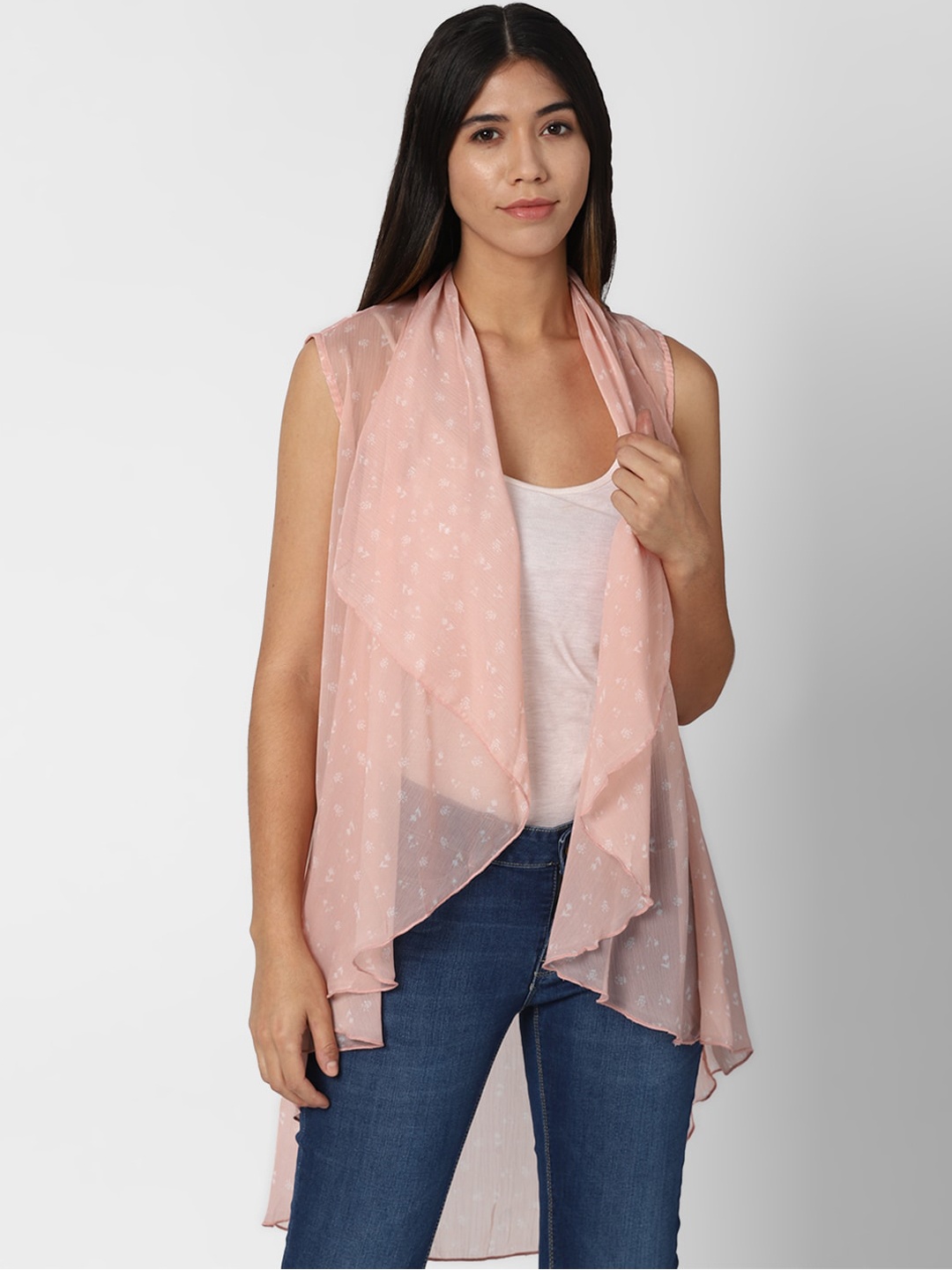 

FOREVER 21 Women Pink Crop Open Front Jacket