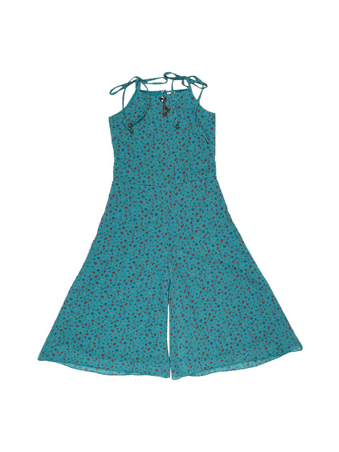 

V-Mart Girls Blue & Red Printed Basic Jumpsuit