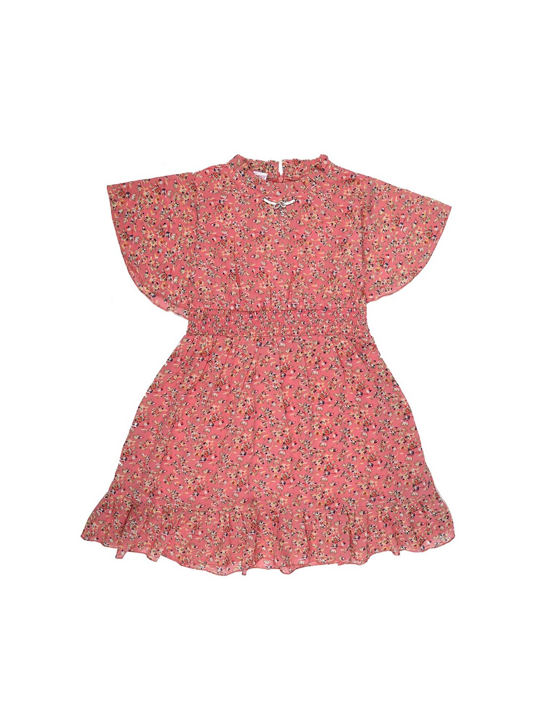 

V-Mart Pink Floral Georgette Dress