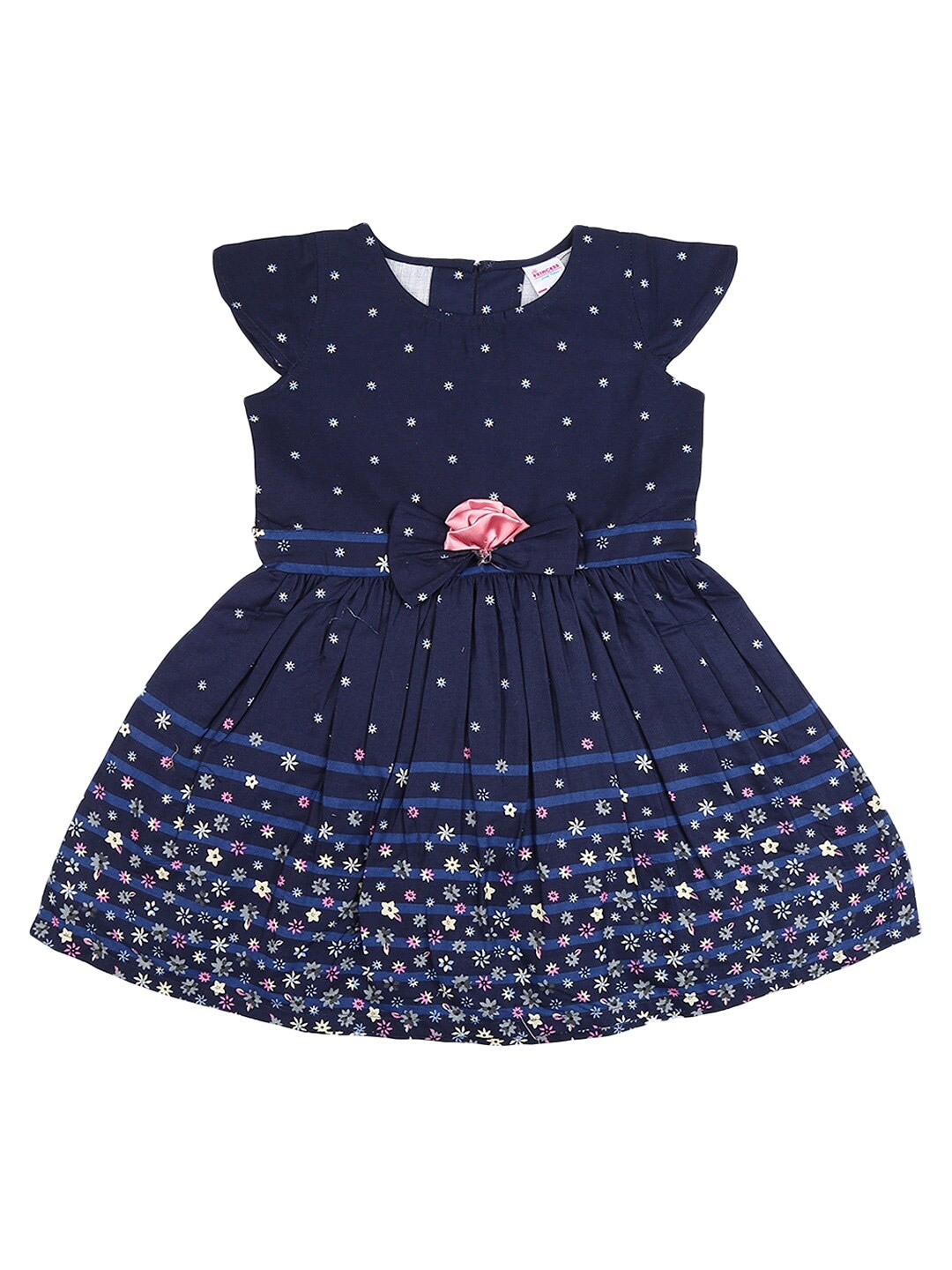 

V-Mart Girls Navy Blue Floral Dress