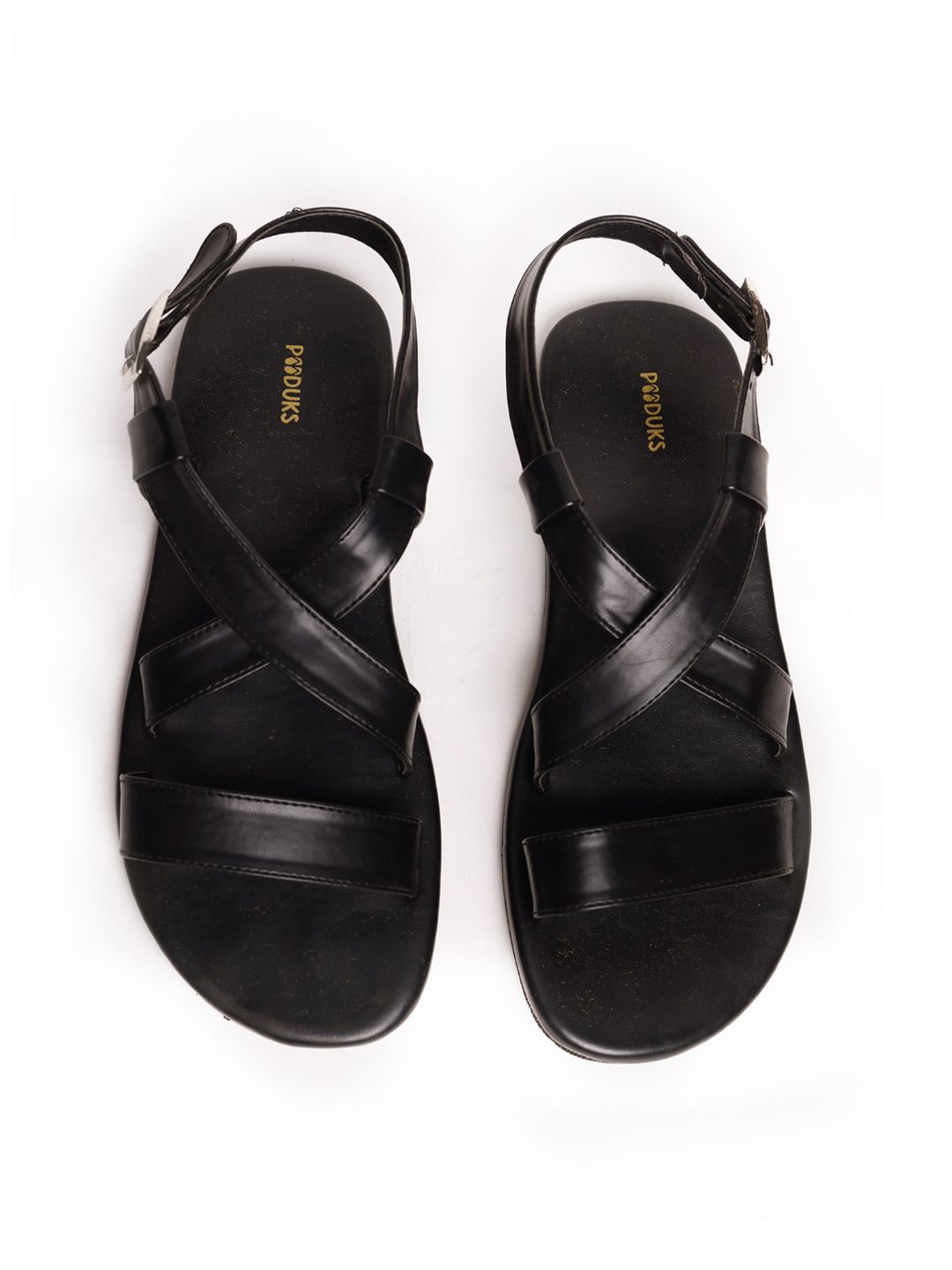 

Paaduks Men Comfort Cushioned Sandals, Black